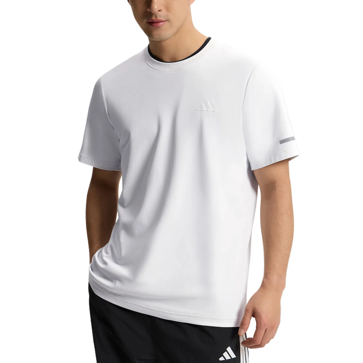 Футболка мужская с круглым вырезом Adidas Crystal White — фото 4
