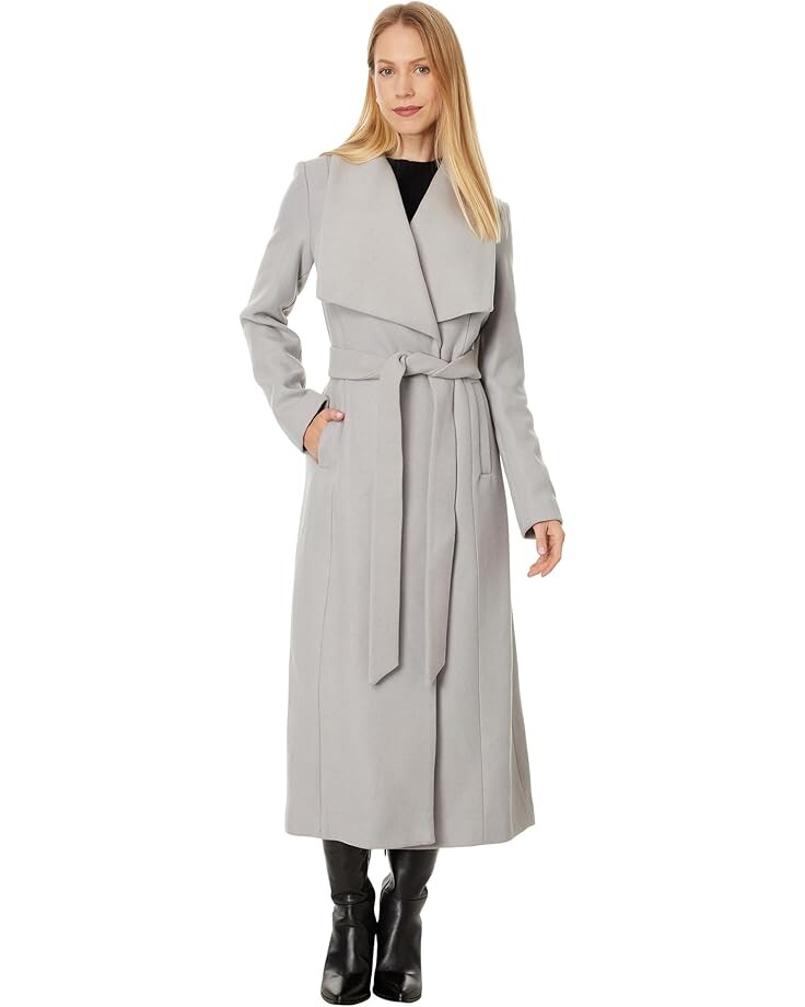 

Пальто Cole Haan Wool Maxi Wrap Coat, цвет Stone