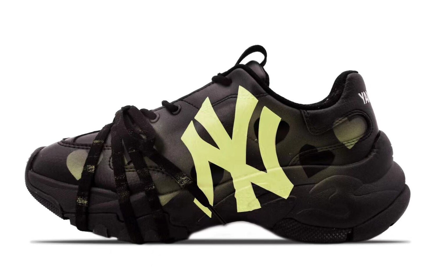 

Кроссовки MLB Big Ball Chunky Chunky Sneakers Unisex Low-top Black/yellow, черный/желтый