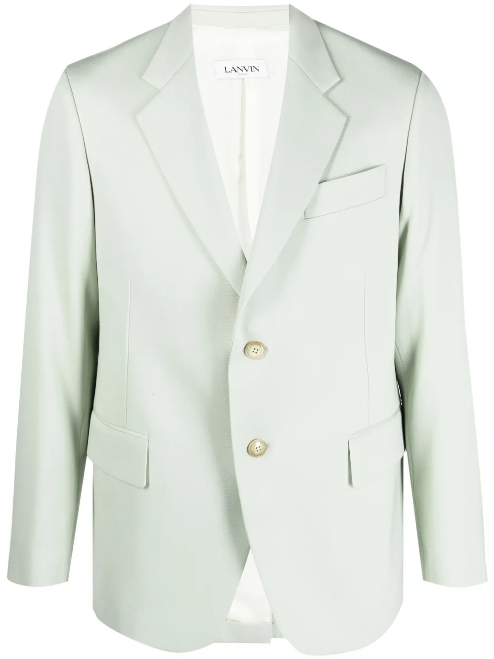 

Шерстяной однобортный пиджак Lanvin, зеленый