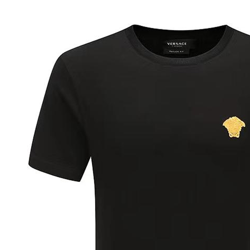Футболка с коротким рукавом и принтом "Медуза" VERSACE, черная — фото 4