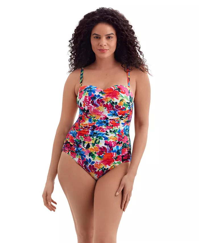 

Купальник Summer Waves Shirred Sweetheart Tank One Piece Longitude by Mimi Flamingo, мультиколор