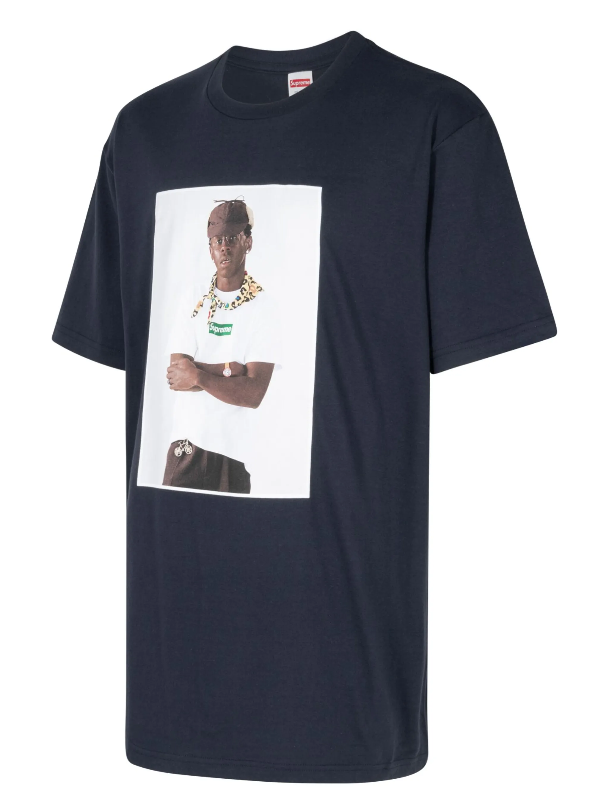 Футболка с фотопринтом из коллаборации с Tyler The Creator Supreme, синий — фото 3