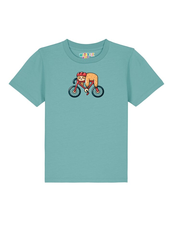 

Футболка wat Apparel, цвет teal monstera