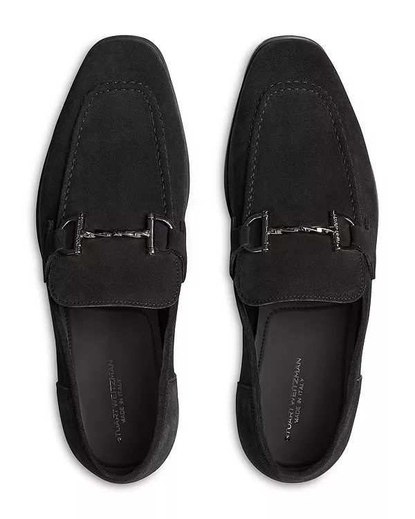 Мужские лоферы Simon Twistbit без шнурков Stuart Weitzman, черный — фото 2