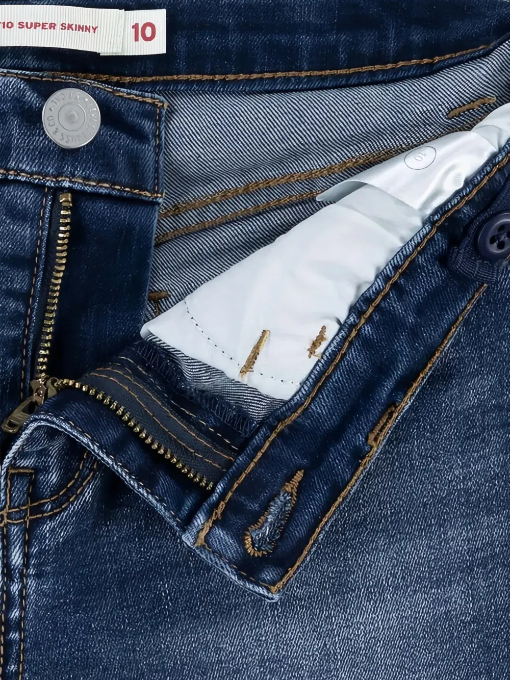 Узкие джинсы из денима Levi'S Kids, синий — фото 3