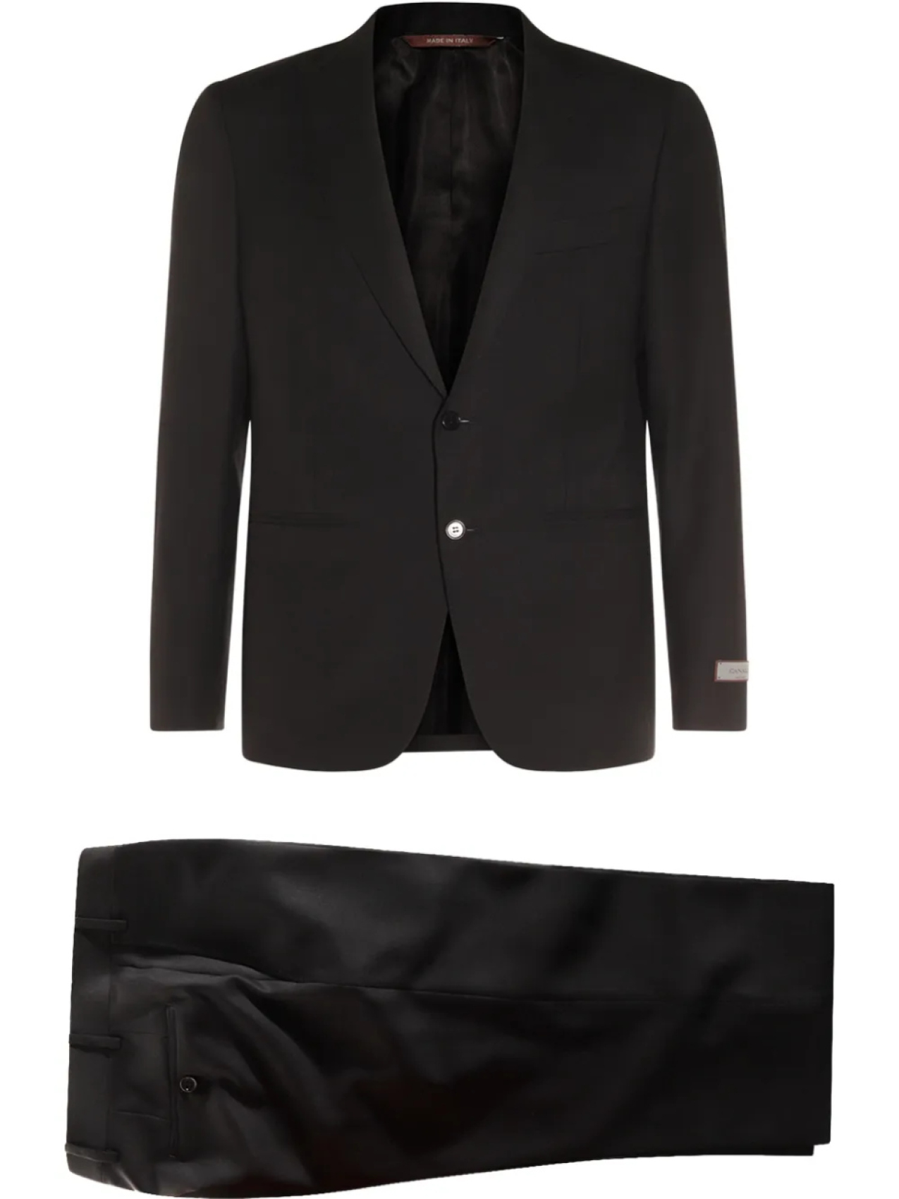 

Костюм с нашивкой-логотипом Canali, черный