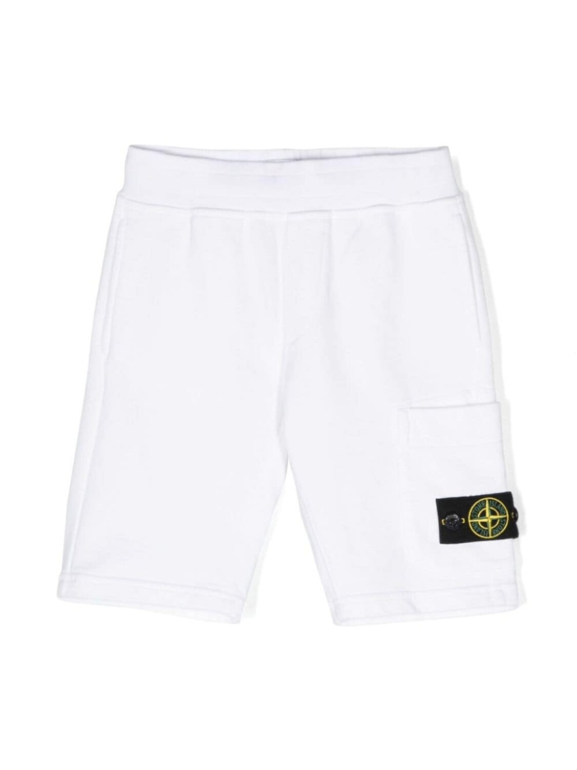 

Stone Island Junior шорты с нашивкой Compass, белый