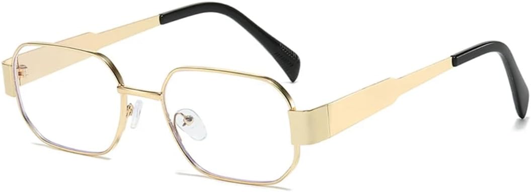 

Ретро-солнцезащитные очки в металлической оправе для женщин, модные, с прозрачными линзами конфетных цветов, защита от УФ-излучения UV400, мужские солнцезащитные очки в стиле панк SZVVBKK, Golden Clear