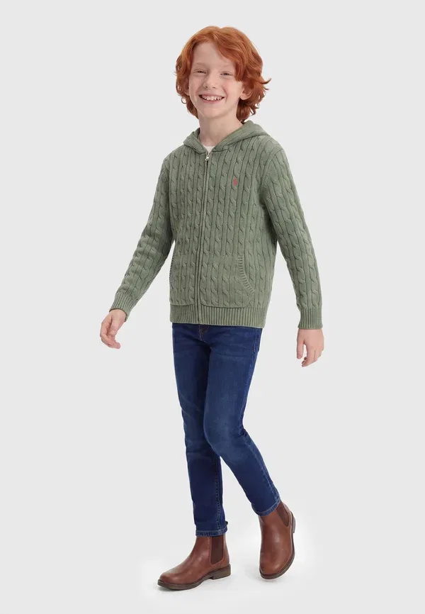 Худи-кардиган на молнии Polo Ralph Lauren, зелёный