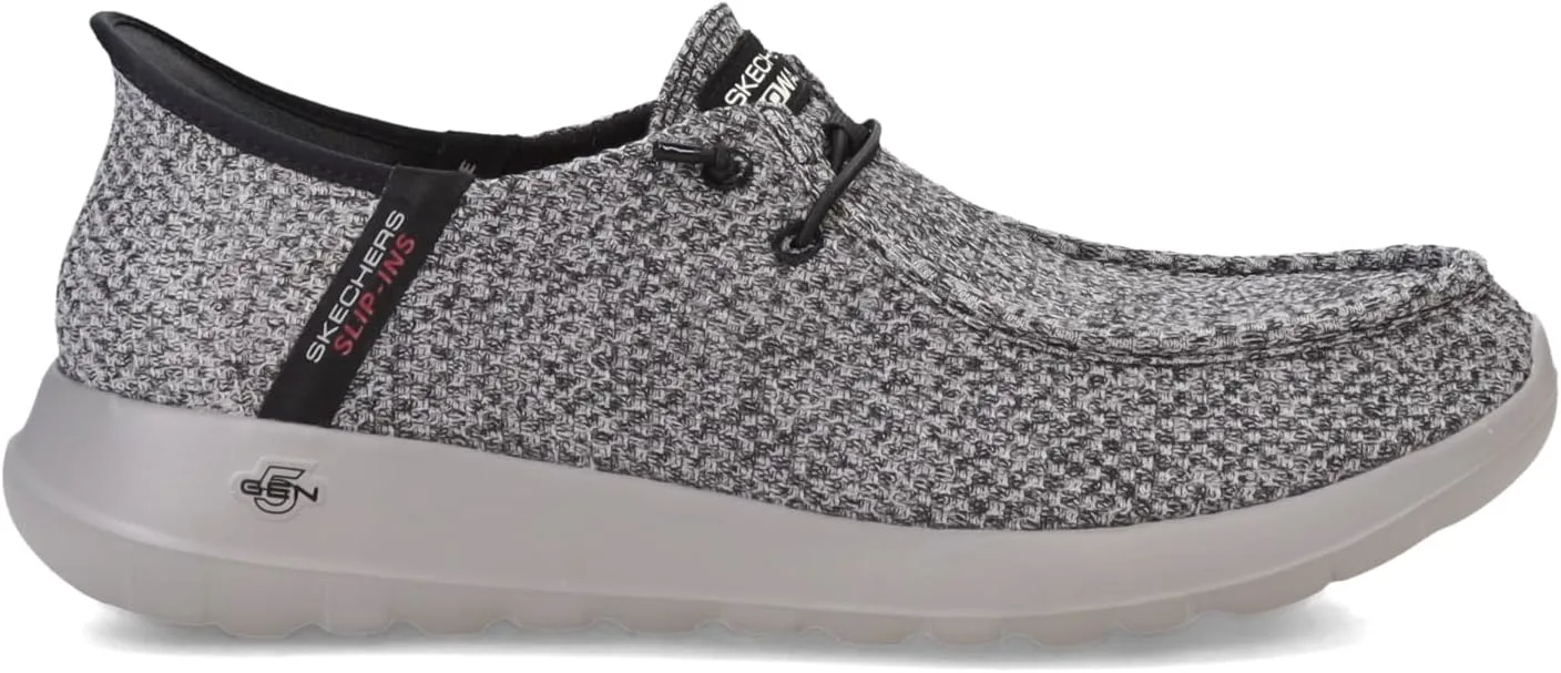 Мужские слипоны Skechers Go Walk Max Free Hands, серый/черный — фото 3