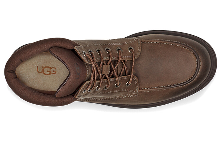 Ботинки мужские Ugg высокие на шнуровке, темно-коричневый — фото 4