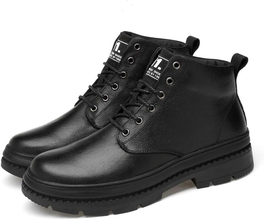 

Мужские ботинки, боевые ботинки для внедорожного похода, плюшевая подкладка, кожаные ботинки для отдыха, черные ботинки A-45/UK 10.5/US 11 Jlfzc