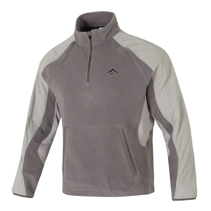 Trail Polartec Men's 1/4-Zip Fleece Running Top Nike, темно-серый — фото 3