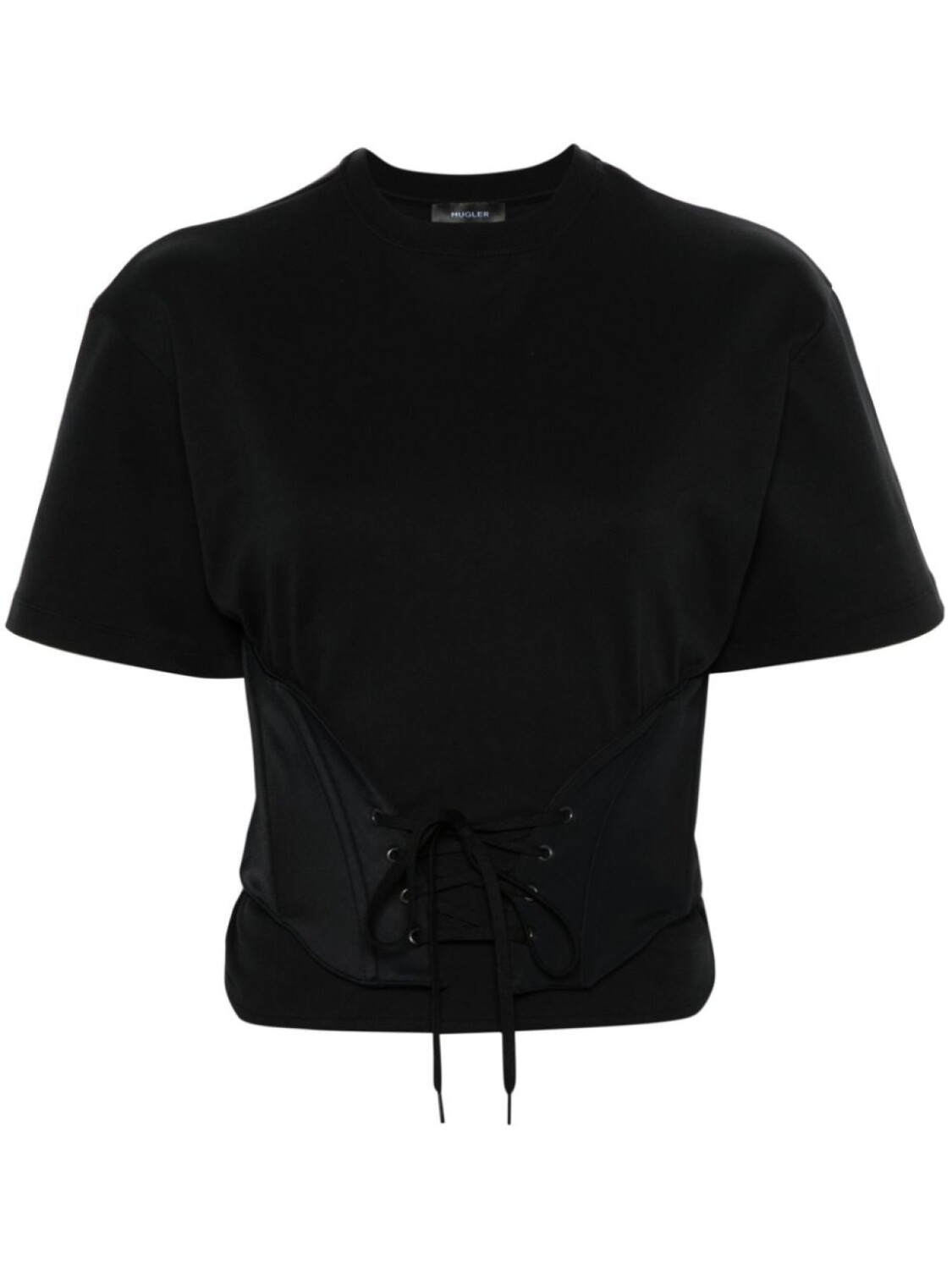 

Mugler футболка со вставкой-корсетом, черный