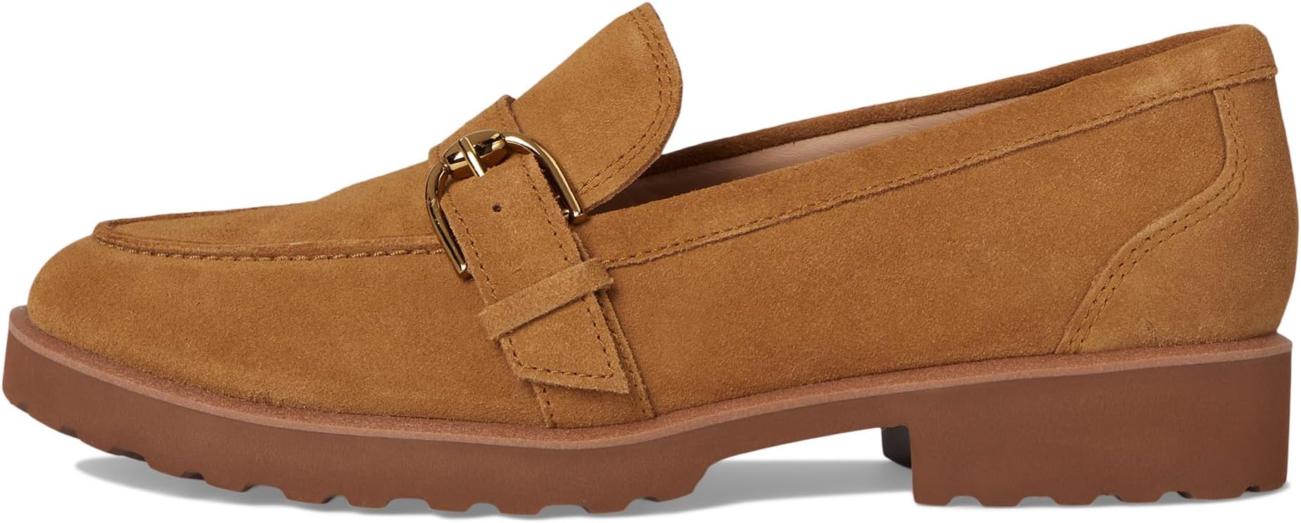Лоферы Cole Haan Giana Buckle Loafers, Golden Honey Suede — фото 4