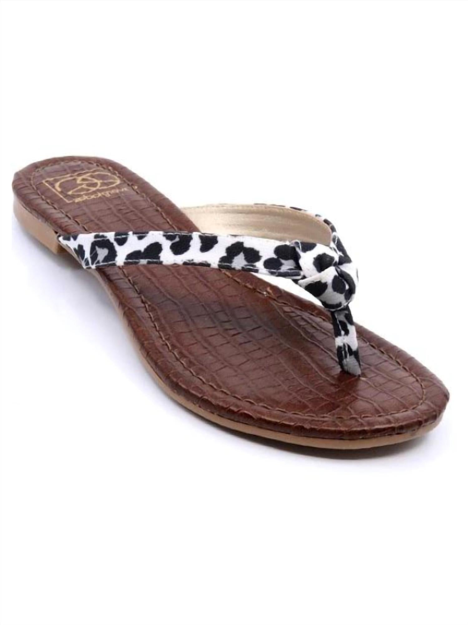 Сандалии Gigi 5 Leopard белого цвета Everglades