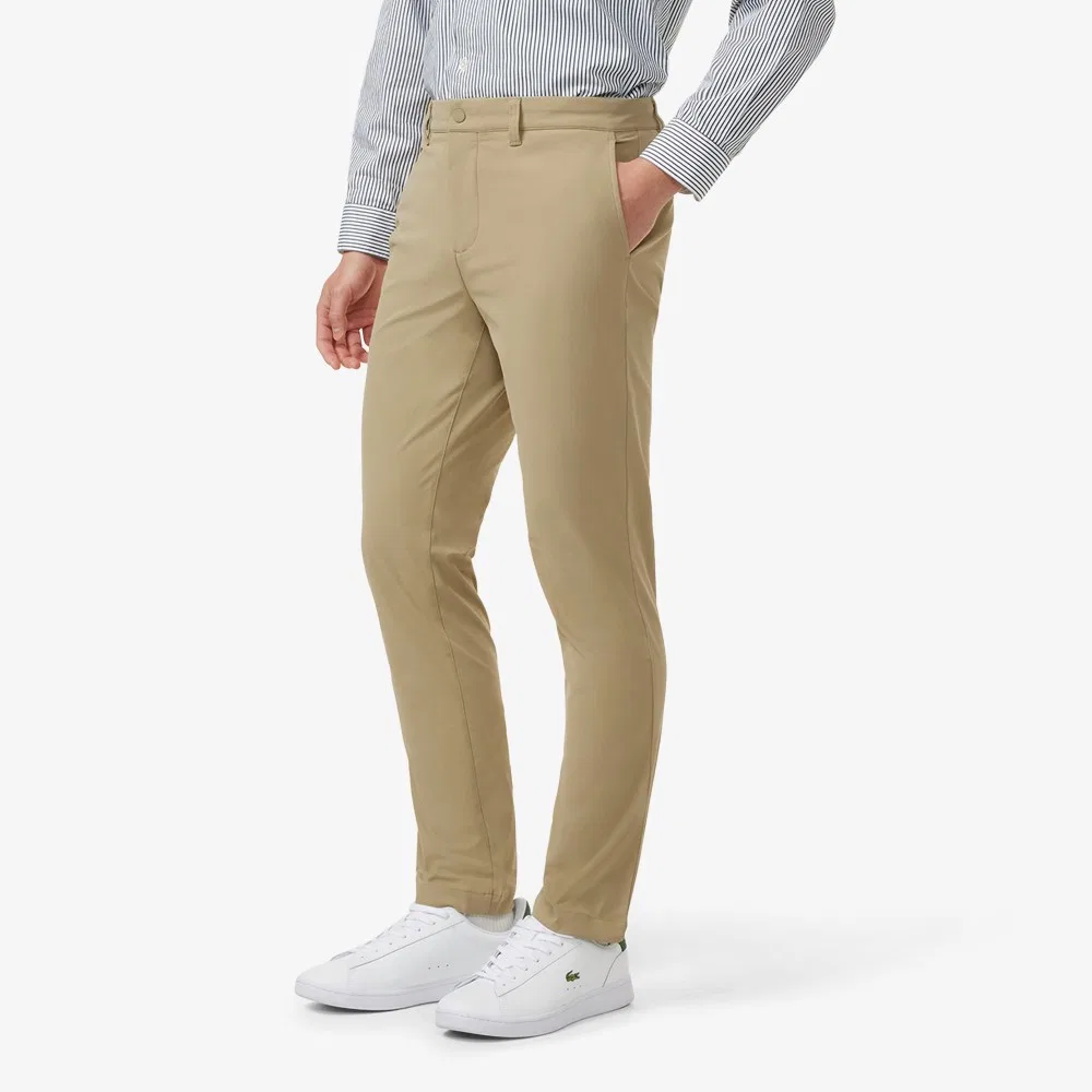 Мужские брюки Commuter бежевые от Lacoste — фото 4