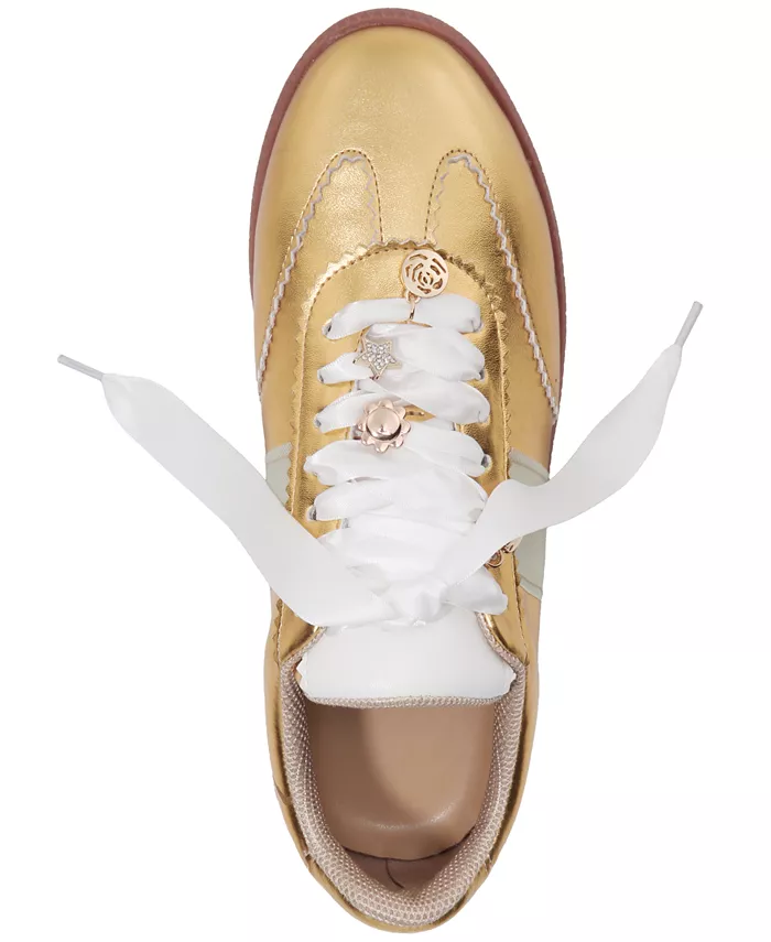 Женские кроссовки Lima Charm - расширенная размерная сетка Smash Shoes, золото — фото 4