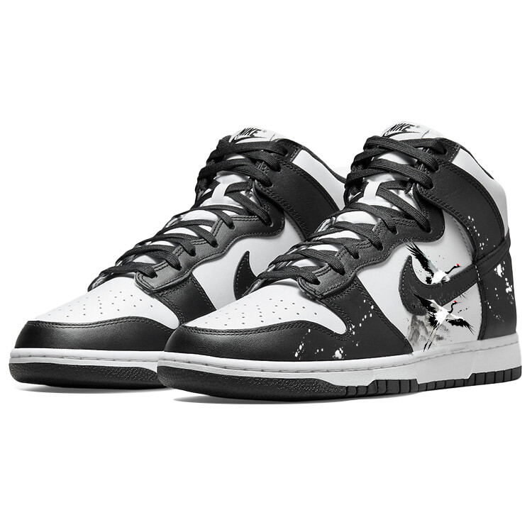 Кастомизированные кроссовки Nike Dunk Skateboard Men, черный/белый — фото 3