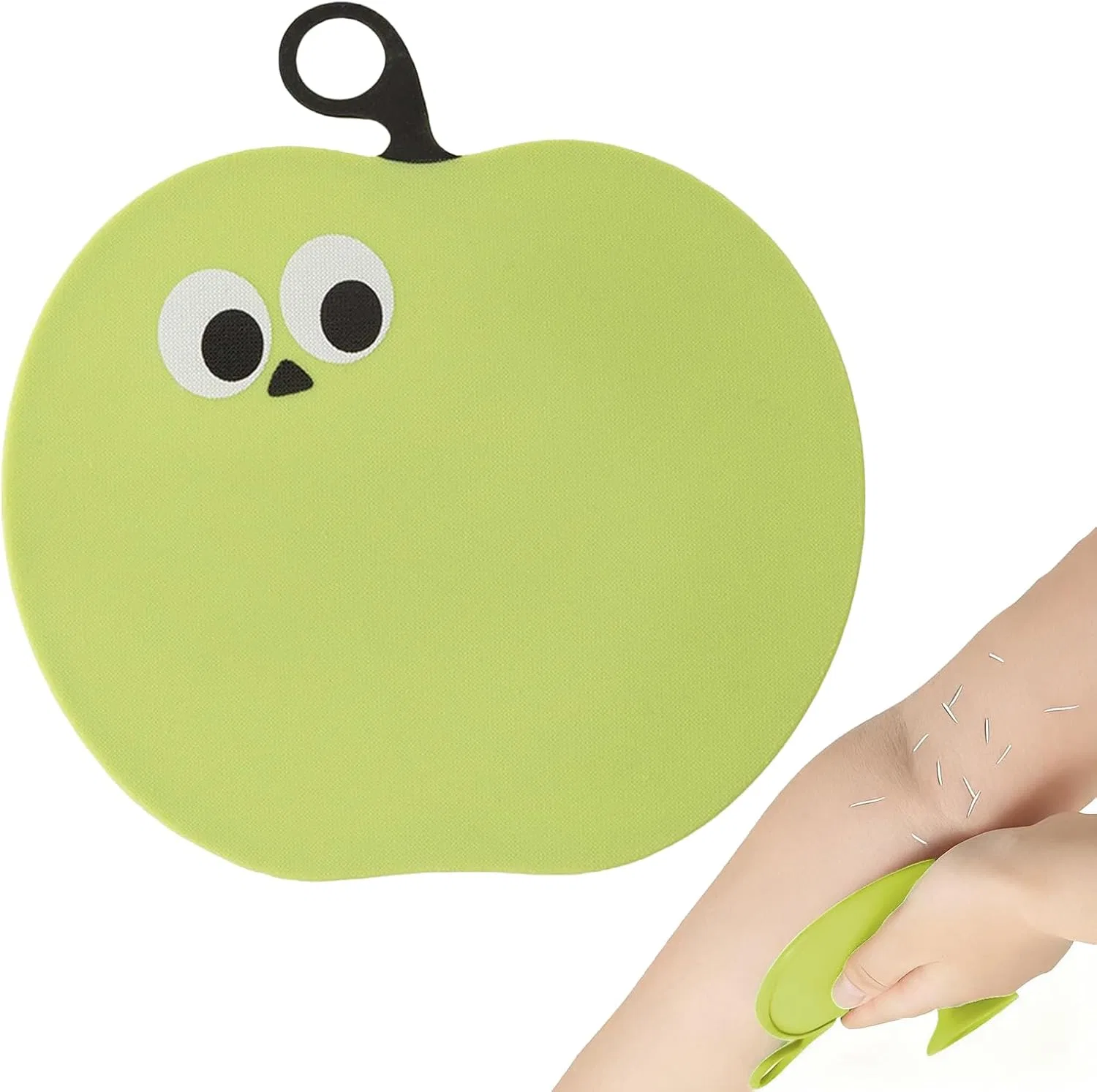 Отшелушивающая силиконовая щетка для тела с присоской Ylnailky, Green