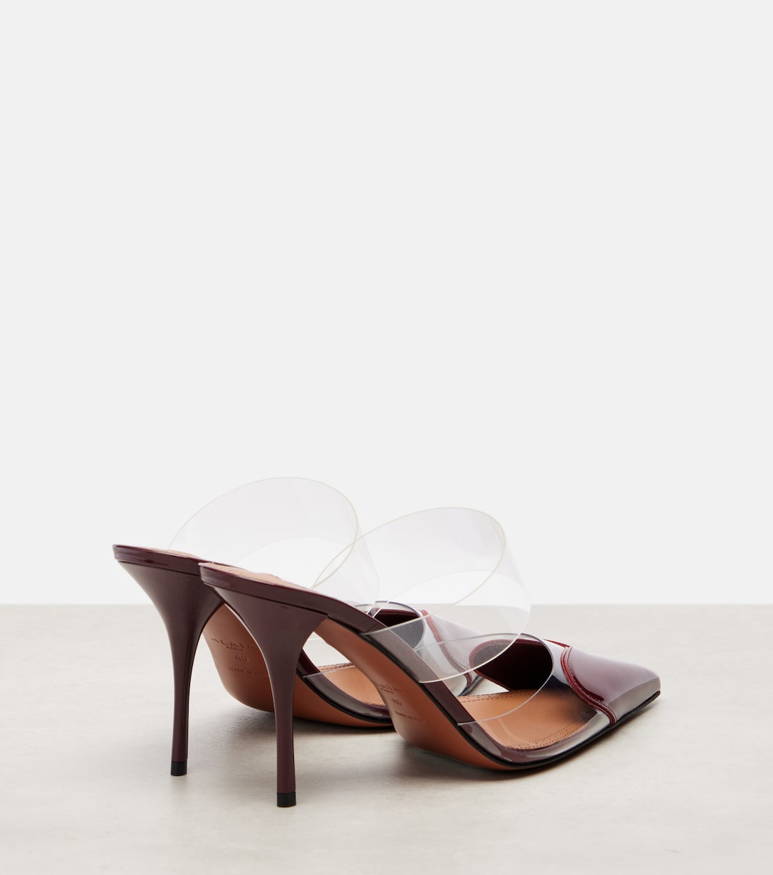 Le Cœur 90 мюли из лаковой кожи и полиуретана Alaïa, Rouge Grenat — фото 2