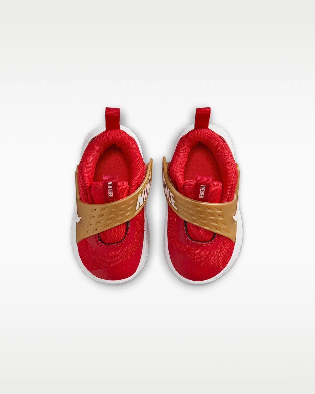 Детские кроссовки Nike Team Hustle D 12, University Red/Metallic Gold/Bright Crimson/White — фото 4