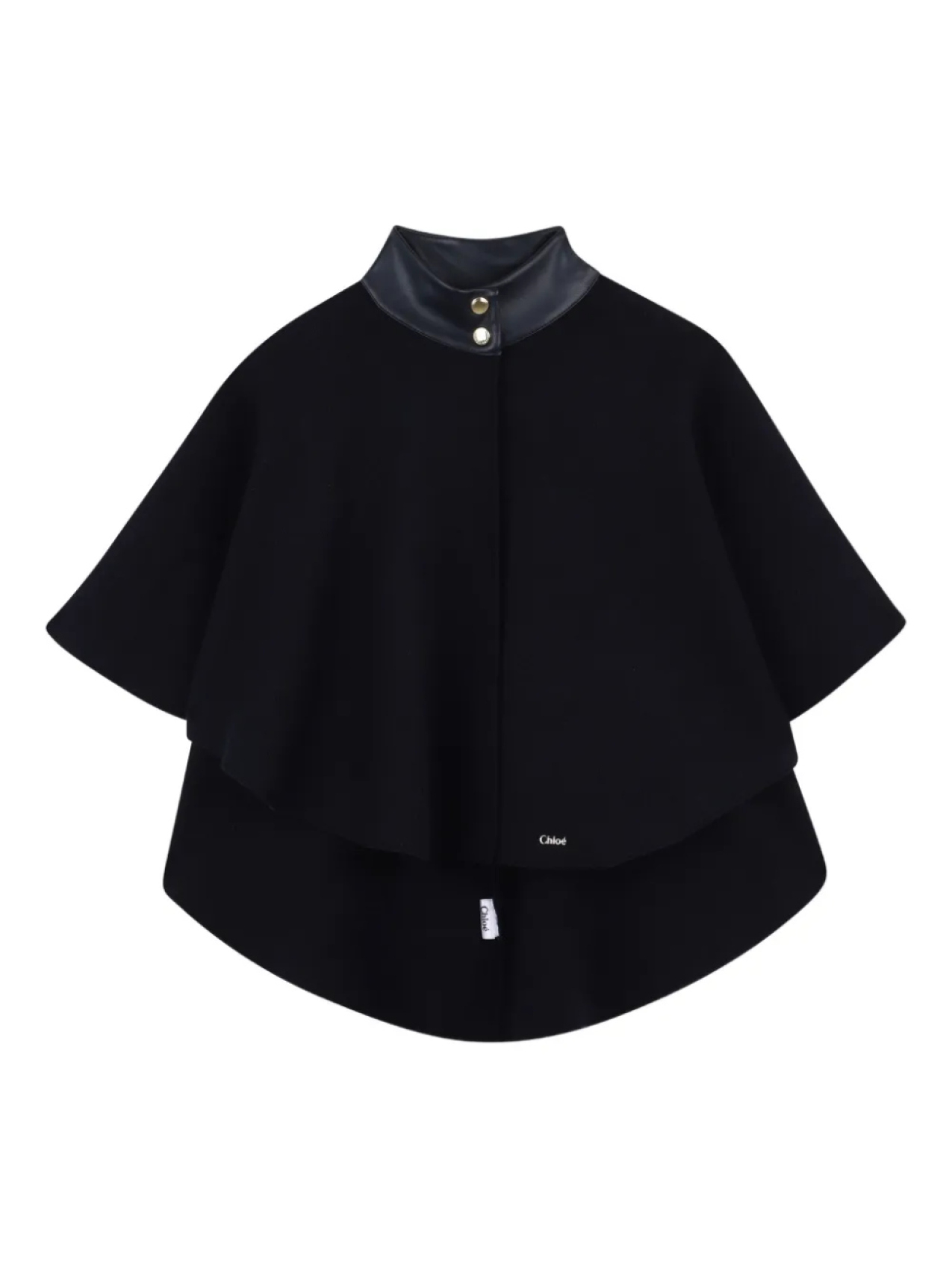 

Chloé Kids пончо с высоким воротником, синий