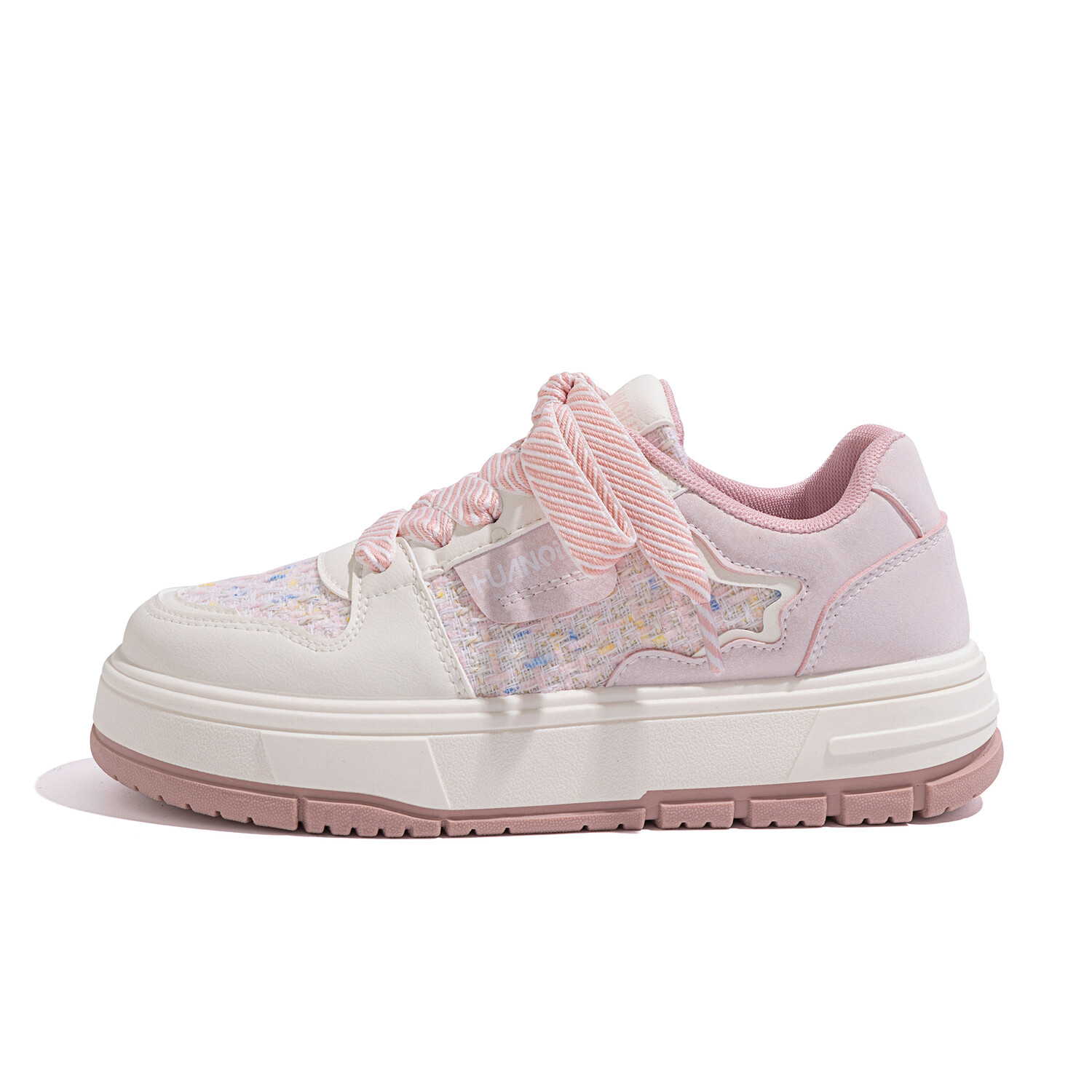 

Кроссовки HUANQIU Skateboarding Shoes Women's Low-top Beige/Pink, розовый