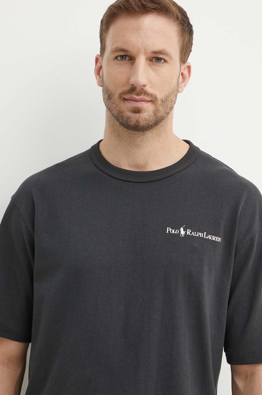 

Хлопковая футболка Polo Ralph Lauren, серый