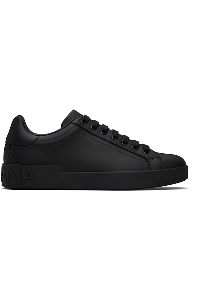 

Кроссовки Portofino из телячьей кожи Dolce&Gabbana, цвет nero