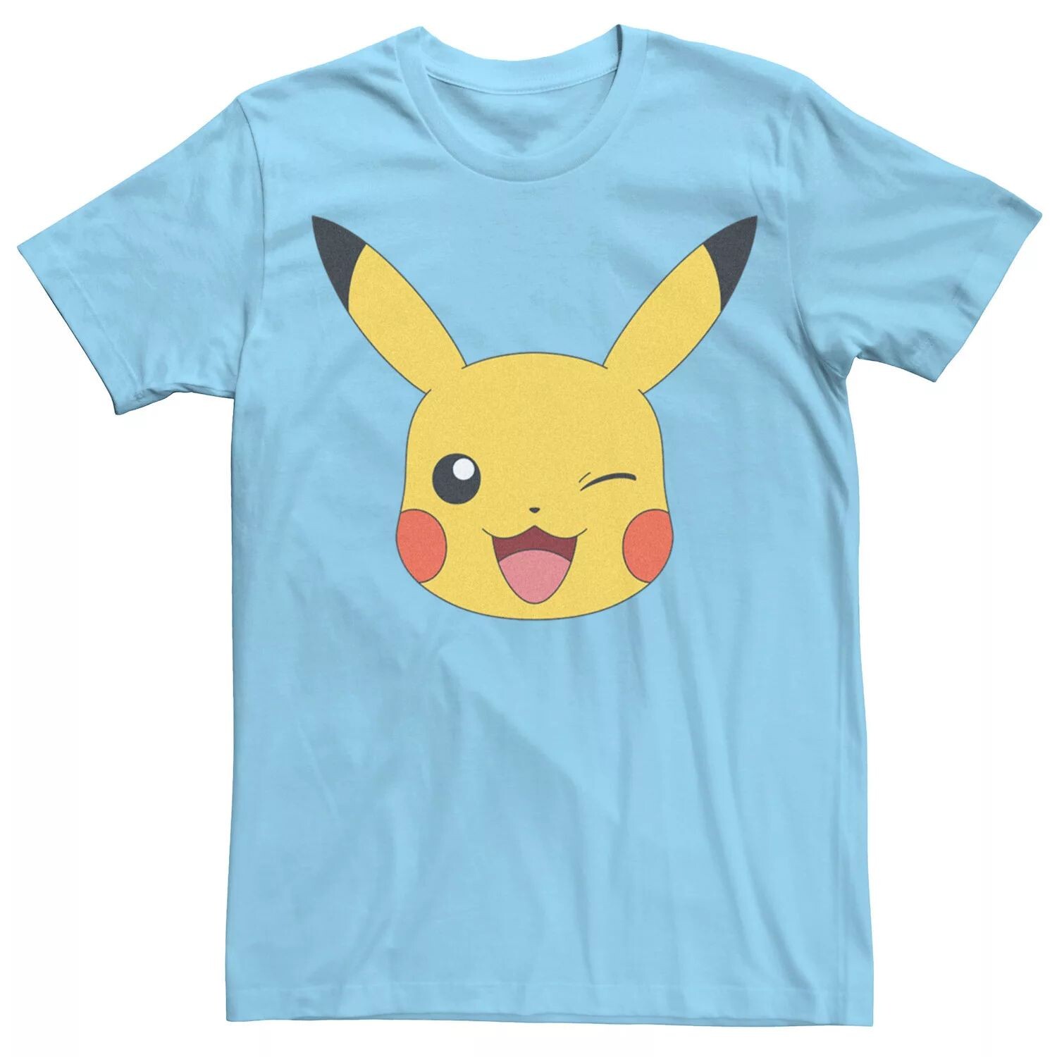 

Мужская футболка с большим лицом Pokemon Pikachu Licensed Character