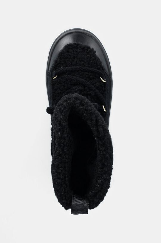 Зимние ботинки Snowboot из искусственной овчины на шнуровке Tommy Hilfiger, черный — фото 4