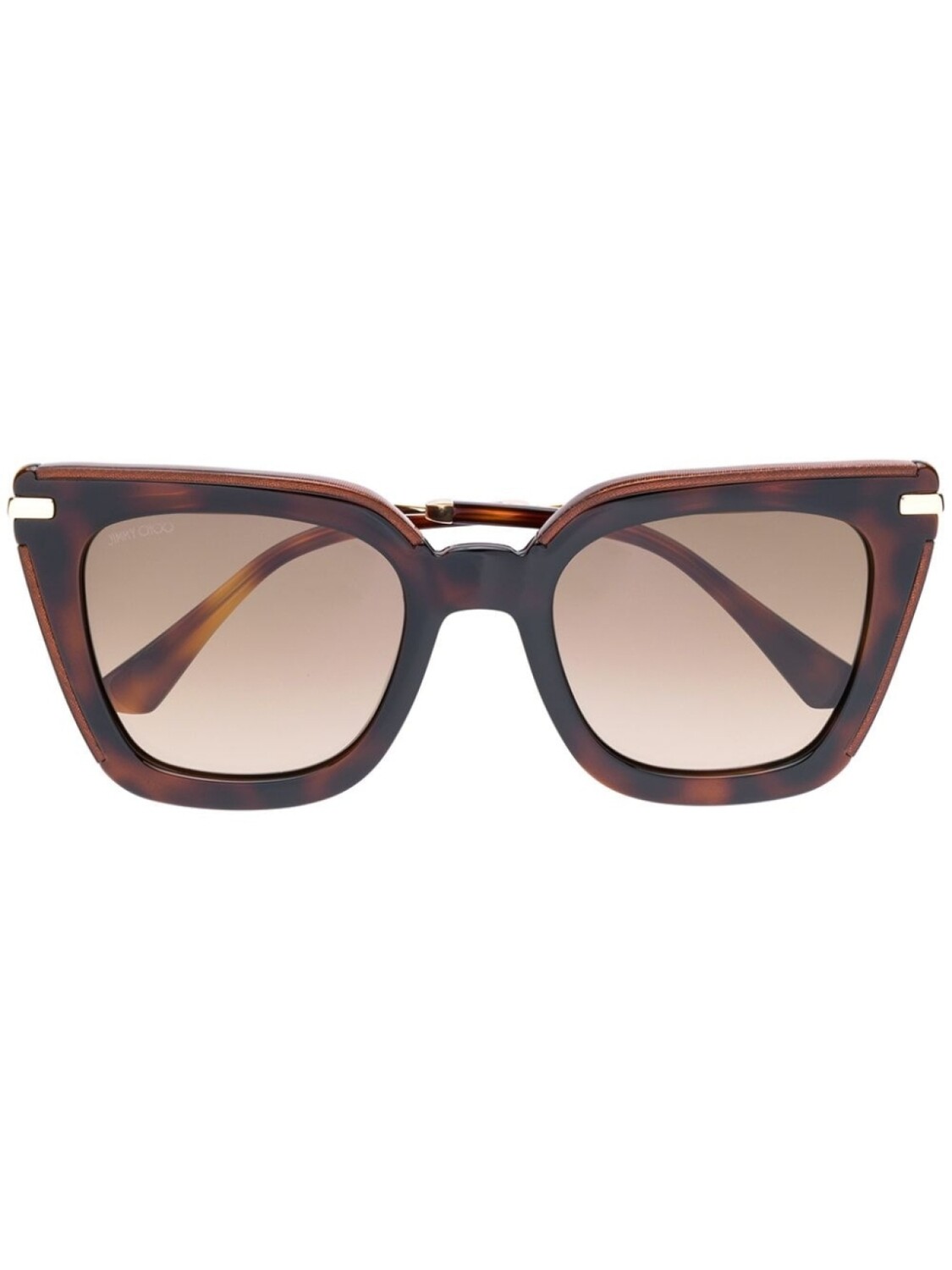 

Массивные солнцезащитные очки Ciagras Jimmy Choo Eyewear, коричневый