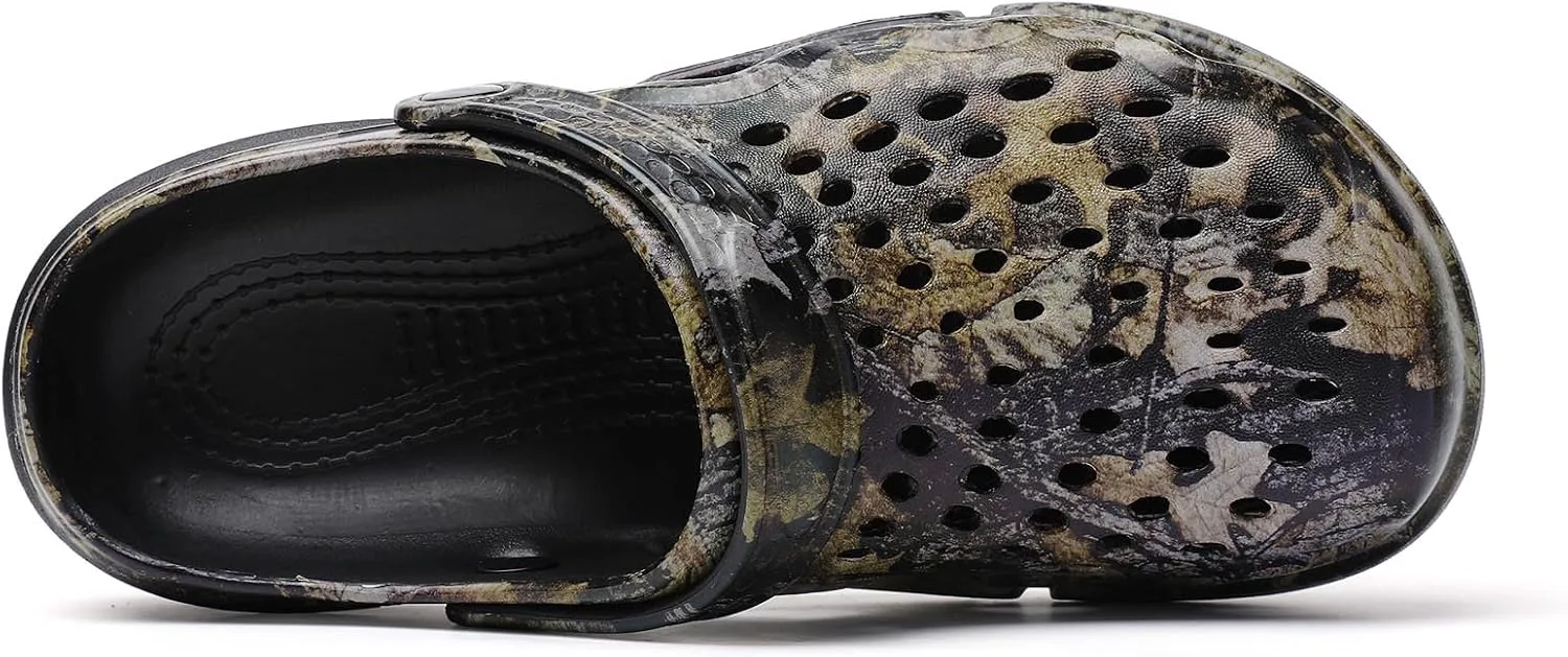 Мужские летние сабо без застежек, нескользящие садовые туфли, легкие мягкие сабо, мюли для сада, кухни, улицы, пляжа, двора, бассейна, душа, классические сандалии и тапочки Meidiastra, черный — фото 2