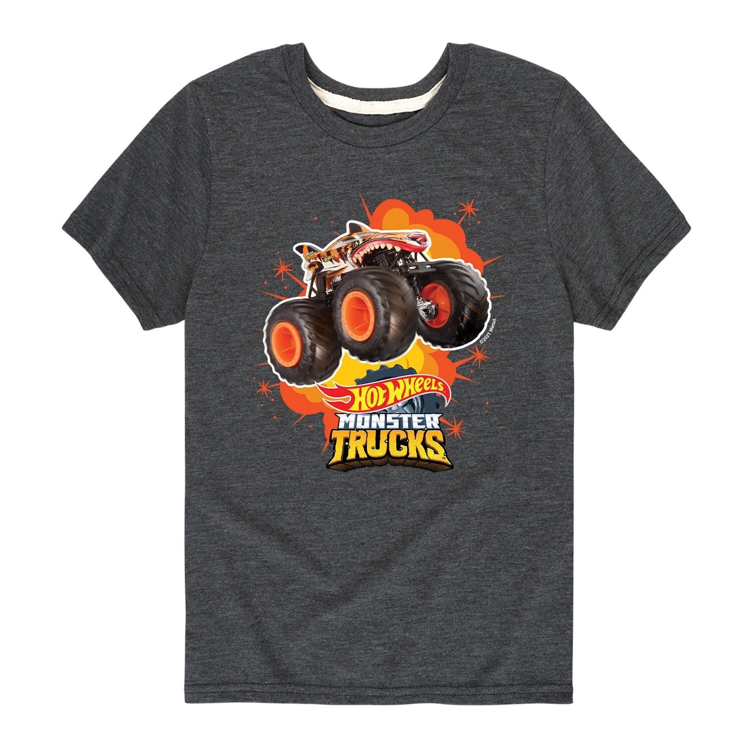 

Футболка Hot Wheels с рисунком тигровой акулы для мальчиков 8–20 лет Licensed Character, серый