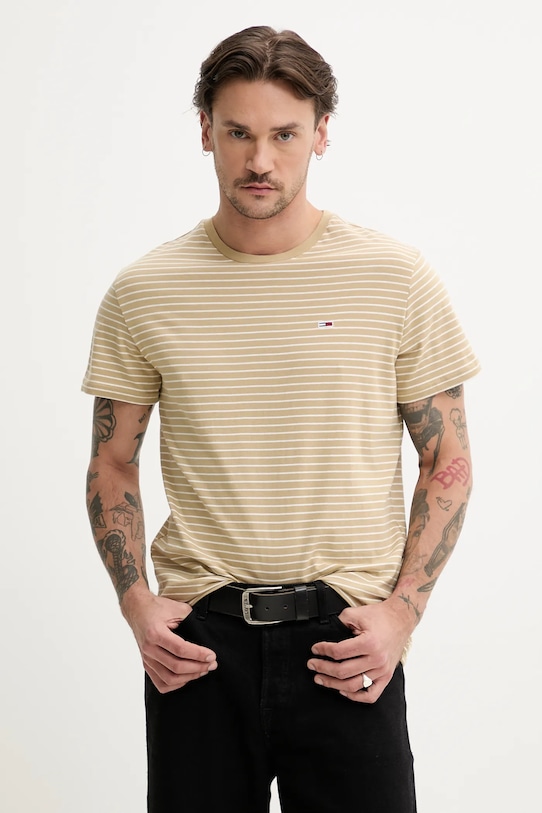 

Хлопковая футболка Tommy Jeans, зеленый