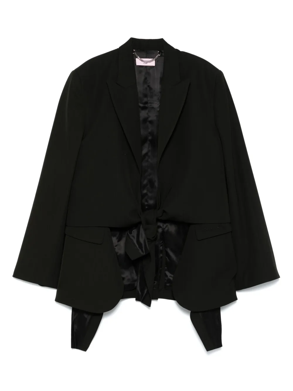 

Пиджак строгого кроя с узлом Martine Rose, черный