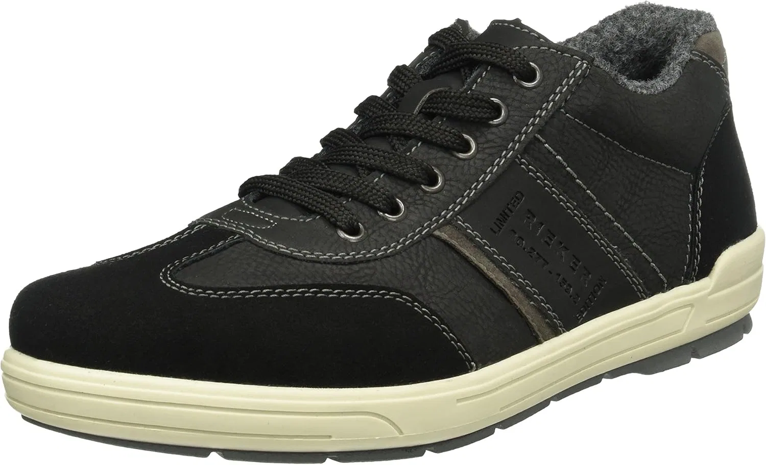 Мужские высокие кроссовки Rieker 124, Cigar Marr, 40 EU, Black Black Fumo Black 00