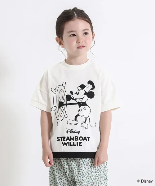 Футболка с классическим принтом Микки Мауса n.o.u.s Mickey Mouse off-white