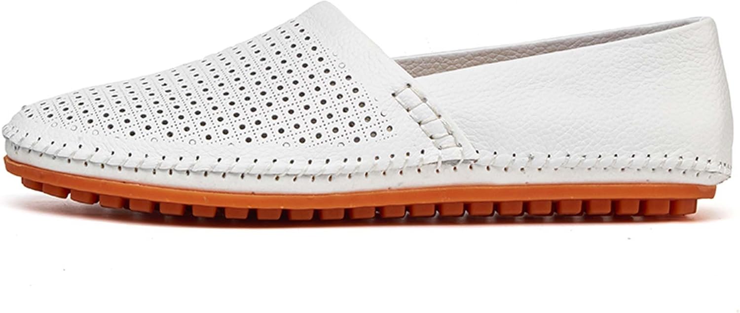 

Мужские кожаные лоферы, повседневные туфли на плоской подошве, легкий дизайн, ручная строчка, удобные, мягкие, стильные, подходят для повседневных поездок, вождения, прогулок, свиданий и других случаев, носка во все сезоны Vtiao, белый