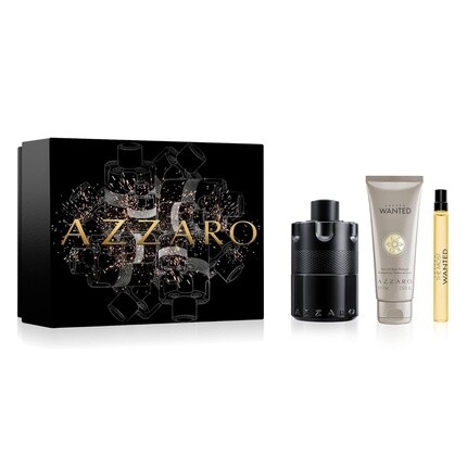 

Azzaro The Most Wanted Intense Eau de Parfum Seductive Men's Cologne Gift Set 3-Piece Holiday Set Includes Full Size Travel Size Fragrances Hair Body Shampoo Lasting Wear Luxury Perfumes
