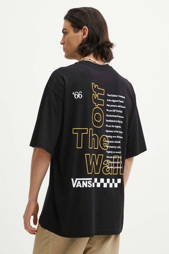 

Хлопковая футболка Vans, черный