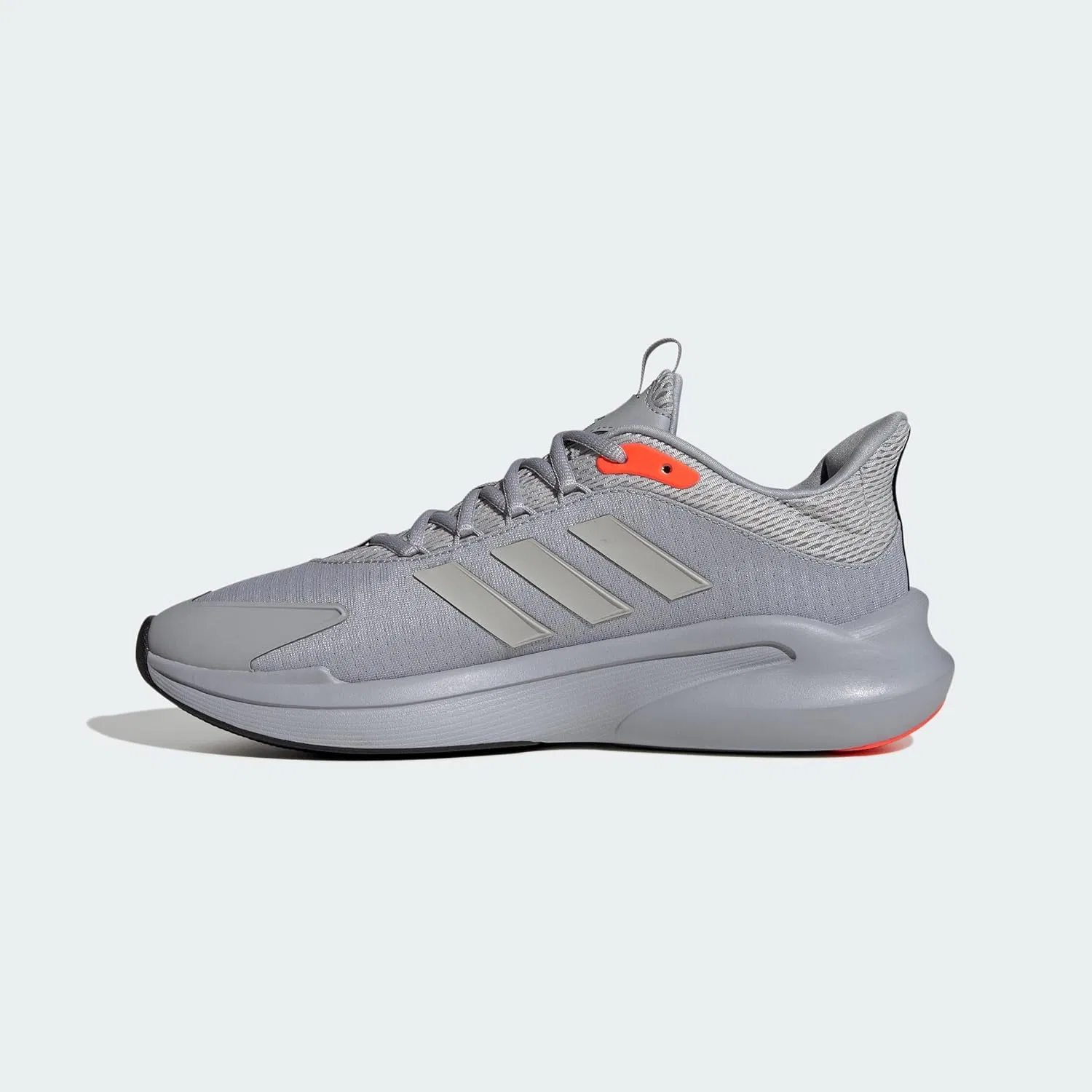Мужские кроссовки Adidas Alphaedge + для бега, Halo Silver Grey Two Solar Red — фото 2