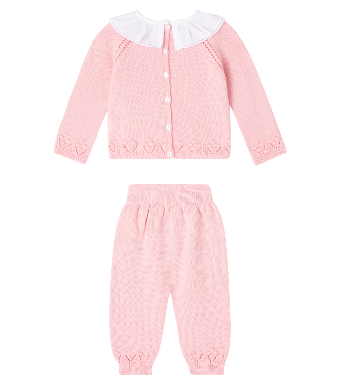 Комплект из шерстяного кардигана и брюк Baby Baya La Coqueta, Dusty Pink — фото 4