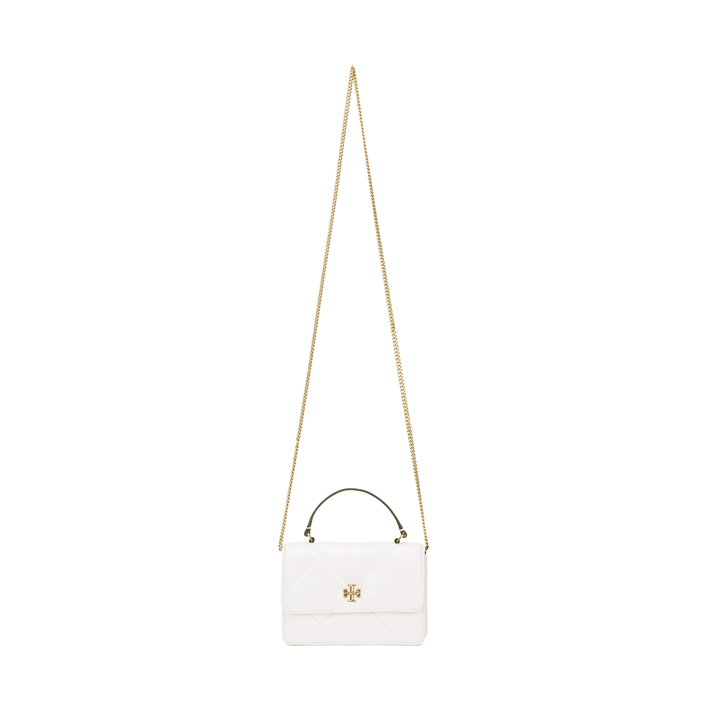 

TORY BURCH Портативный мини-кошелек Kira из кожи наппа на одно плечо, белый, женский