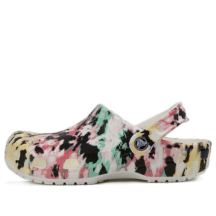 

Шлепанцы Crocs Classic Pattern Shoe Multi-Color Splicing Unisex 'Black Pink Green'