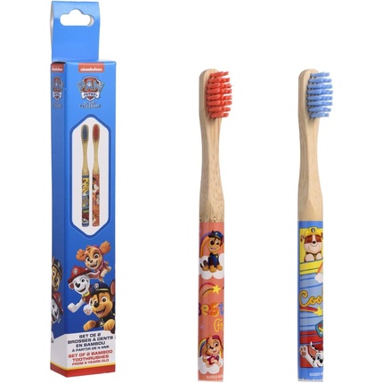 

Зубные щетки детские La Paw Patrol Bamboo Dental Care Hygiene Junior 14,5 см Набор из 2 шт Take Care