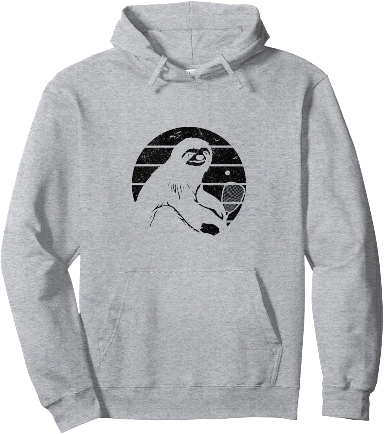 

Забавная толстовка с изображением ленивца, играющего в ракетбол Racquetball Sloth, серый