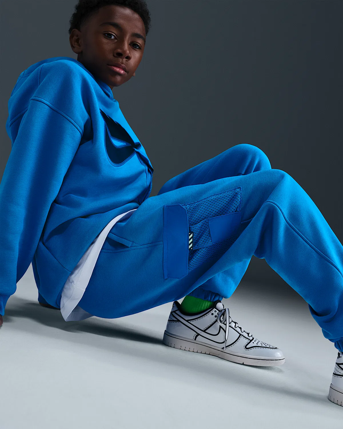 Детские карго-штаны Nike x LEGO® Collection, Cobalt Blaze/Cobalt Blaze — фото 4